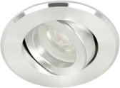 LED Midi inbouwspot Petter -Rond RVS Look -Koel Wit -Niet Dimbaar -3.4W -Integral LED