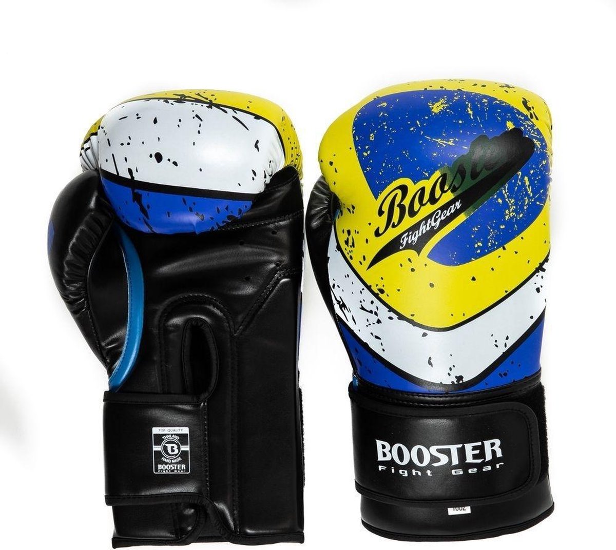Booster (kick)bokshandschoenen Vortex 2 Blauw/Geel/Wit 16oz