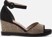 Tamaris Sandalen met sleehak zwart - Maat 36