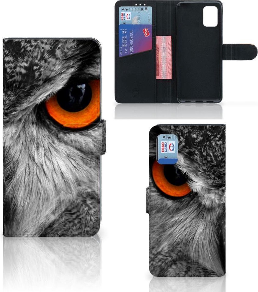 Samsung Galaxy A31 Telefoonhoesje met Pasjes Uil