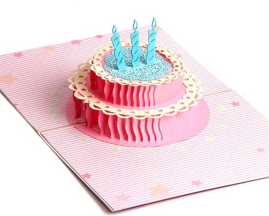 Pop up Verjaardagkaart Felicitatie-Happy Birthday