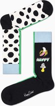 Happy Socks - Half Mood Dot -  Zwart - Unisex - Maat 36-40