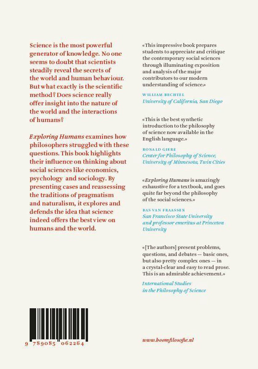 Boekrug met de titel "Exploring Humans" en ISBN.