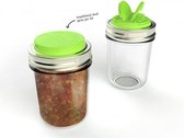 Jar Ware Pot à épices - Pour pots Mason - Réutilisable et universel - Vert