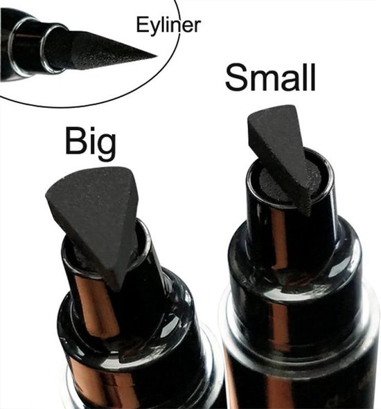Eyeliner oogpotlood zwart-2 In1 Evpct-Eyeliner potlood zwart waterproof-Sneldrogende Eyeliner - Make-Up-Smoke eyes