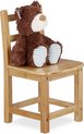 Relaxdays kinderstoel bamboe - stoel kinderkamer - stoel voor kinderen - plantenkrukje