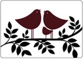 CTFD4017 Embossingfolder Crafts too tweet tweet - embossingmal 10 x 15 cm - vogels met baby geboorte