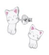 foto van La Rosa Princesa Kawaii Kat Oorknoppen  Zilver Meisje