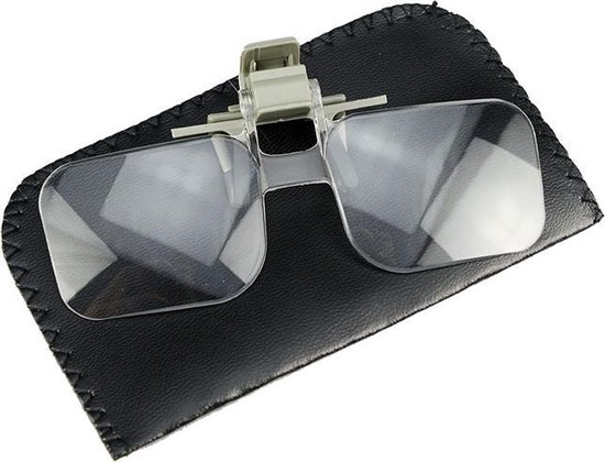 Vergrootglas bril - Clip-on bril - Overzetbril - Loepbril - Inclusief  opberghoesje -... | bol.com
