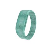 TOO LATE - Led horloge Glitter - siliconen - smaragd groen - polsmaat L