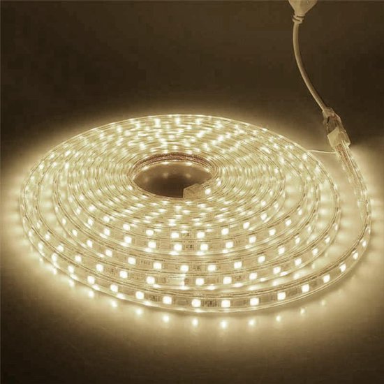 Bande LED Tekalux 10 mètres, blanc chaud - Bande LED 220V - Transparent -  Non dimmable | bol.com