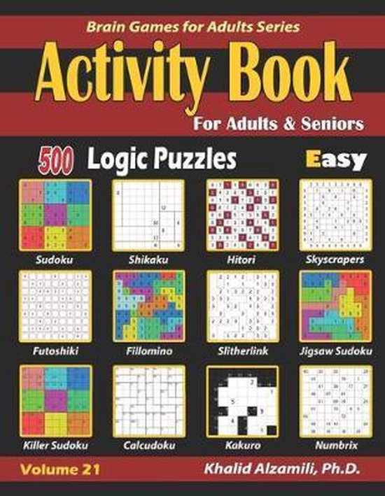 Brain Games for Adults- Activity Book for Adults & Seniors - cover