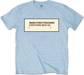 Manic Street Preachers Heren Tshirt -L- Everything Must Go Blauw