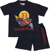 Fun2wear - baby - kinder - tiener - racing 'Champion' - shortama / pyjama - maat 122/128