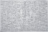 2x Rechthoekige placemats glanzend zilver 30 x 45 cm - Zeller - Keukenbenodigdheden - Tafeldecoratie - Borden onderzetters van kunststof
