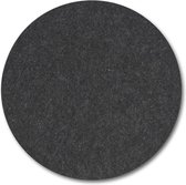 8x Ronde vilten placemats donkergrijs 38 cm - Zeller - Keukenbenodigdheden - Tafeldecoratie - Borden onderzetters van vilt