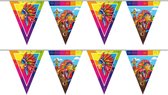 Set van 2x stuks indianen kinder verjaardag thema vlaggenlijn 10 meter - Feestartikelen/versiering