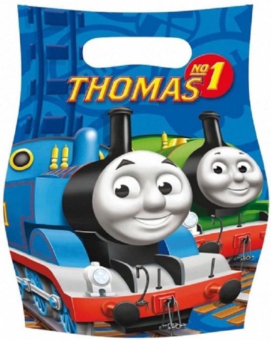 18x stuks Feestzakjes/Uitdeelzakjes Thomas de Trein thema