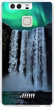 Huawei P9 Hoesje Transparant TPU Case - Waterfall Polar Lights #ffffff