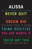 Alissa You Are Stronger Than You Think Never Quit Prove Them Wrong Dream Big You Have What It Takes Think Positive You Are Worth It Dont Stop Believin
