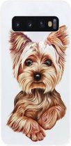 ADEL Siliconen Back Cover Softcase Hoesje Geschikt voor Samsung Galaxy S10e - Yorkshire Terrier Hond