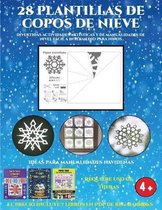 Ideas para manualidades navidenas (Divertidas actividades artisticas y de manualidades de nivel facil a intermedio para ninos): 28 plantillas de copos de nieve