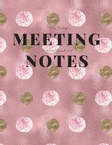 My Boring Meeting Survival Guide and Notes: 8.5x11 Meeting Notebook and Puzzle Book