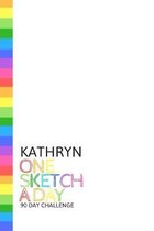 Kathryn: Personalized colorful rainbow sketchbook with name