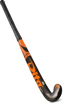 Dita Carbotec Pro C100 L-Bow Hockeystick - 36.5 Inch - Zwart/Fluo Rood