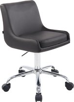 Bureaustoel - Kantoorstoel - Design - In hoogte verstelbaar - Kunstleer - Grijs - 43x34x87 cm