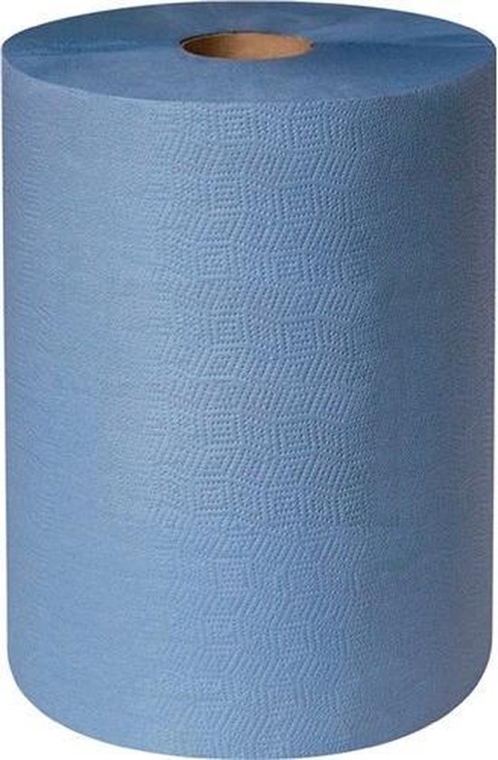 Tissue Expert Poetsdoekrol, poetsdoek, poetsdoeken blauw 3-laags, 1000 vel, 36x38 cm, geperforeerd, absorberend, reinigingsdoeken