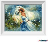 Artstudioclub® Diamond painting volwassenen volledige bedekking 40x50cm  Vrouw en paard