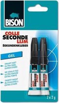 BISON Superglu - Colle tout usage - Colle à séchage instantané (2 pièces) 2 x 2 grammes