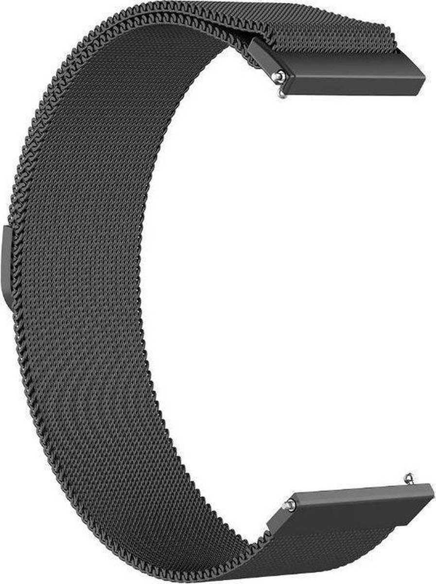 Huawei Watch GT 2 46mm - Universeel 22mm - Wearablebandje - Milanees - Black