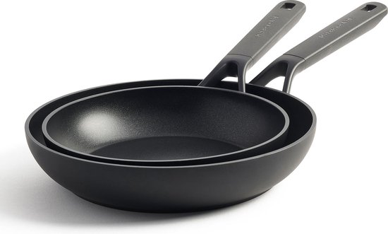 KitchenAid Classic Aluminium koekenpannenset 2-delig ø24+28cm - zwart - inductie