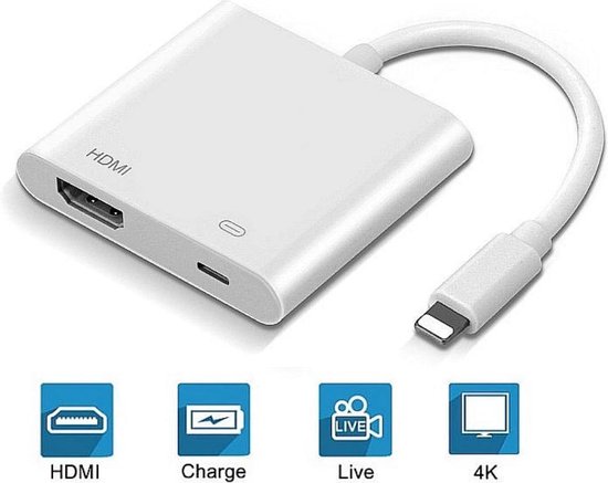 HDMI Kabel Adapter geschikt voor iPhone & iPad | Aansluiting Kabel Female  Naar 8-Pin... | bol.com