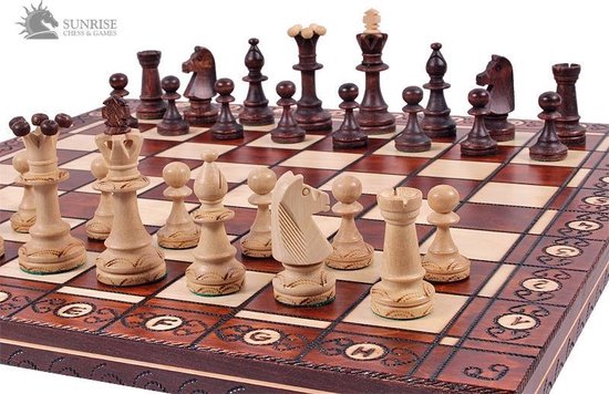 Thumbnail van een extra afbeelding van het spel Consul Chess Luxe houten Schaakspel