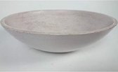 Houten Schaal Vera, grijs/lila craquele, H 9 x Ø 30 cm