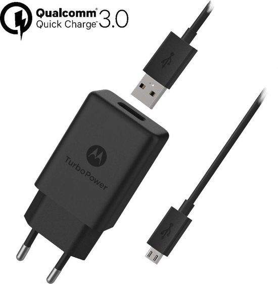 Bij verwijderen condoom Motorola TurboPower 15W QC3.0 oplader met Micro-USB kabel voor Moto E5 Plus,  E5 Supra,... | bol.com