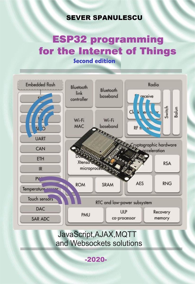 Omslag van ESP32 Programming for the Internet of Things - JavaScript, AJAX, MQTT and WebSockets Solutions