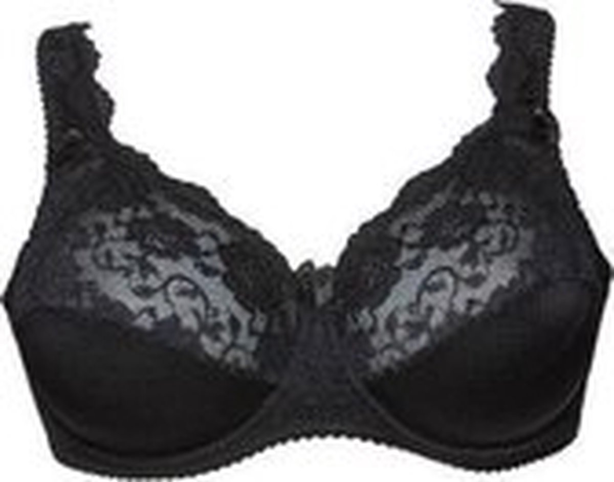 Plaisir Beate beugel BH zwart 100G -grote maten met draagcomfort