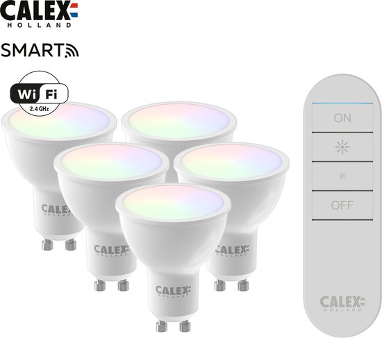 Calex Smart Home Starterspakket - 5 Reflectorlampen met GU10 Fitting en  slimme Wifi... | bol.com