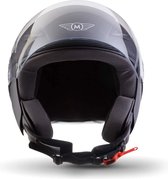 MOTO U53 Jethelm scooterhelm, motorhelm, Matt Black. XS, hoofdomtrek 53-54cm