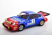 Porsche 911 Carrera RS Gr.4 #1 Rally Monte Carlo 1979 Blauw / Rood J.P.Nicolas / J.Todt 1-18 Ixo Models