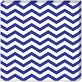 Blauw Witte Servetten Gestreept 33cm 20st