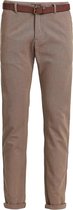 WE Fashion Heren skinny fit chino met ingeweven dessin -Maat W31 X L32