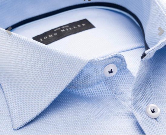 Ongunstig Tutor poort John Miller Heren Overhemd Lichtblauw Oxford Widespread Slim Fit | bol.com