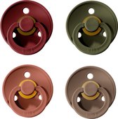 Bibs fopspeen 18+ maanden|Set 4 stuks|Ruby, Hunter green, Woodchuck, Dark oak|Maat 3|T3