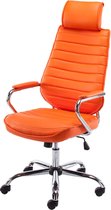 Chaise de bureau Clp Rako - Cuir artificiel - Oranje