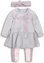 Dirkje - 2 pce Babysuit + headband - Grey Melee + Pink - Vrouwen - Maat 56